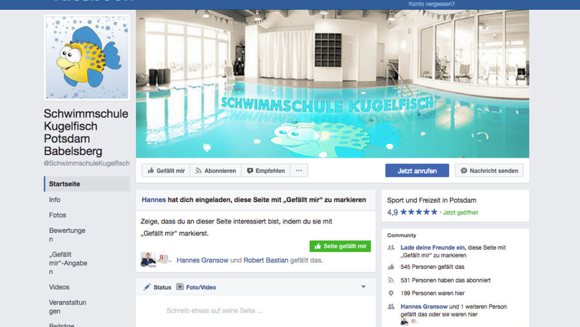 Schwimmschule Kugelfisch Facebook